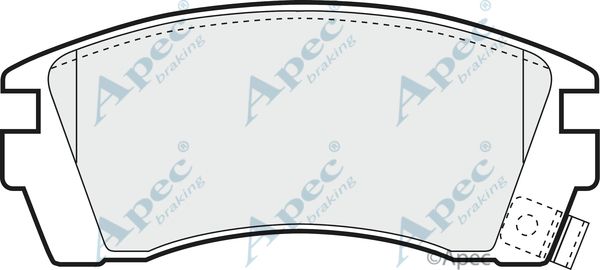 APEC BRAKING stabdžių trinkelių rinkinys, diskinis stabdys PAD808